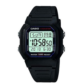 Casio 남성용 클래식 스포츠 시계 블랙 밴드 포함 (W800H-1AV)