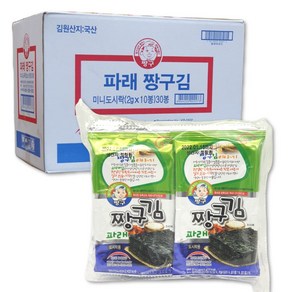 파래 짱구 미니도시락김 2g 300봉 조미 곱창 재래김, 600g, 1개