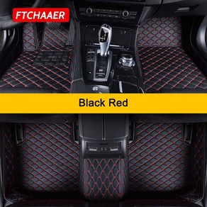 FTCHAAER 자동차 바닥 매트 캐딜락 XT6 카펫 발 코체 액세서리, Black ed, 7 Seats Model