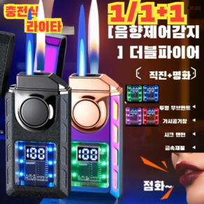 1+1 음성 제어 스마트 방풍 라이터 / usb 충전식 라이타