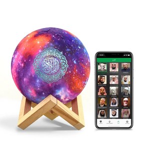 불루투스 블루투스 스피커 무선 이슬람 야간 조명 꾸란 3D Moon With APP control Quran Speaekr Koran Touch Lamp Player