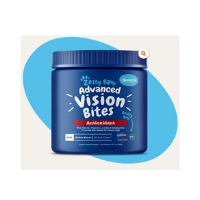 제스티포즈 강아지 눈건강 영양제 치킨맛 츄 90정 / Zesty Paws Advanced Vision Bites Antioxidant, 눈물개선/눈건강, 1개