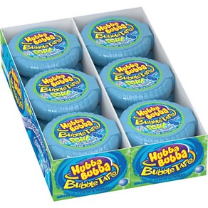 HUBBA BUBBA Sou Blue Raspbey Bubble Gum Tape 2 oz (Pack HUBBA BUBBA 사워 블루 라즈베리 버블검 테이프 2온스(12팩, 56g, 12개