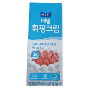 매일유업 매일 휘핑크림 250ml 동물성지방 38% 안심포장, 12개