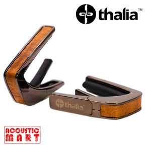 Thalia 탈리아 카포 블랙 크롬 Capo with AAA Hawaiian Koa Inlay / Black Chome CB200, 1개