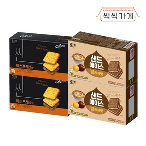 [씩씩가게] 샌드에이스 밤라떼맛 204g x 2ea + 에이스 씬 에스프레소 291g x 2ea, 2개