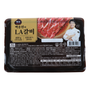 백종원 빽쿡 LA갈비 400g 엄선한 소갈비 원육 단짠 단짠 간편한 한끼!, 없음, 7개