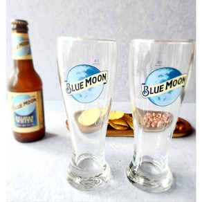 블루문 맥주잔 330ml BLUEMOON 수입맥주 하이볼 예쁜컵 홈바 호프잔 술잔 생맥주, 1개