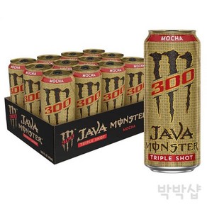 몬스터에너지 자바 300 트리플 샷 커피 크림 450ml 12팩, 1) 12 Pack - Java 300 모카, 없음