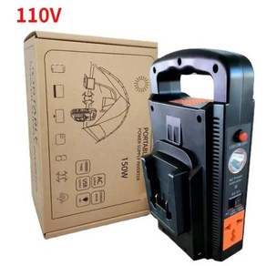 300W 리튬 인버터 MakitaMilwaukeeBosch용 18V 배터리 AC 110V220V USB Tpye-C 파워 뱅크 컨버터 조명 포함, 15) Fo Bosch - 2-Channel-110V, 1개