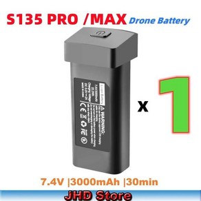 JHD S135 PRO 드론 배터리 정품 MAX 액세서리 부품 3000mAh RC 도매 공급 업체, 07 S135 1Battey Black, 01 CHINA