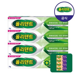 폴리덴트 의치 부착재 (민트향) 4개+샘플 4개 증정, 1개, 1개입