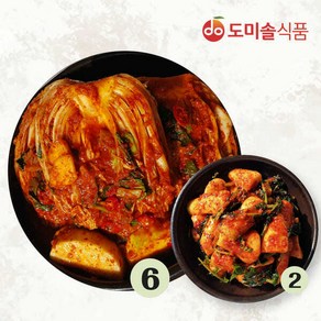 도미솔 박미희 사랑채 포기김치 6kg + 총각김치 2kg (2종 총8kg)