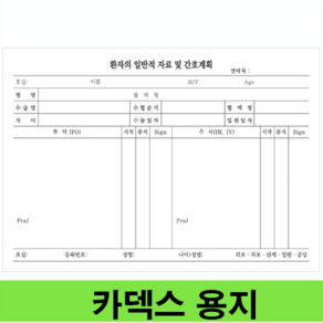 카덱스 기록지 용지 양면 500매