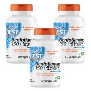 Doctor's Best 미국직배송 닥터베스트 알파리포산 300mg 벤포티아민 150mg L-류신10.5mg 60캡슐 정품