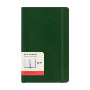 [시즌마감] 몰스킨 Moleskine 2025 데일리 플래너 하드커버 라지 (12.7 x 21 cm) 재고처분, 1개, 머틀그린