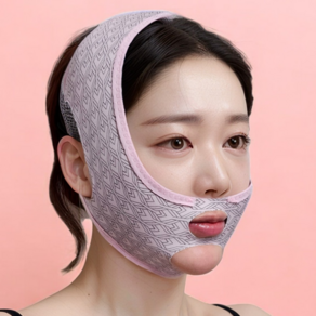 밀레니 이중턱 팔자주름 관리 리프팅밴드, 1개, 핑크