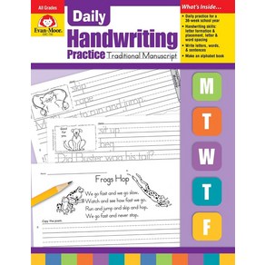 Daily Handwiting Pactice Taditional Manuscipt:, Evan-Moo Educational Publis..