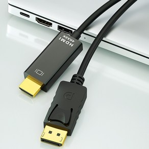 오앤오 HDMI케이블 DP to HDMI 케이블 모니터 1.8M 3M 4K 2K지원, 1개