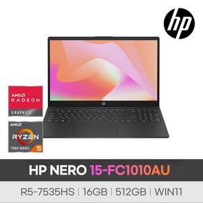 HP 네로 NERO 15-FC1010AU 라이젠R5-7535HS 블랙 16GB/512GB/Win11 노트북