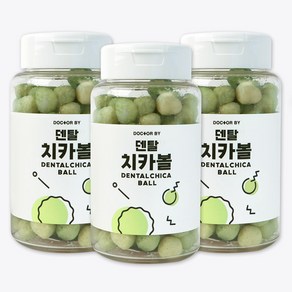 닥터바이 덴탈치카볼 강아지 간식 치태 입냄새 완화, 밀크, 25g, 3세트