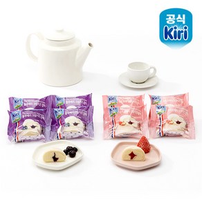 [냉동]끼리 크림치즈 찰떡 2종 10개 (스트로베리 블루베리), 60g