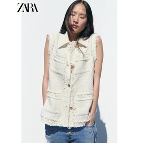 ZARA 자라 스트럭처드 트위드 베스트조끼