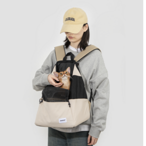 하이드림 메쉬 윈도우 이동가방 백팩, 1개, 밀크브라운