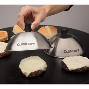 쿠진아트멜팅돔 스테인리스 스틸 치즈 햄버거 덮개 뚜껑 15.2cm 2세트 Cuisinat Dome, 멜팅돔 15.2cm 2개, 2개