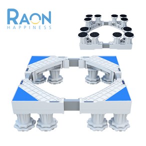 Raon 세탁기 받침대 12발, 1개, 싱글 기본 프레임 화이트 12발 RJS-F01