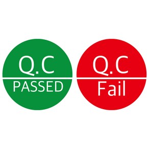 QC PASSED Fail 원형 스티커라벨 100장