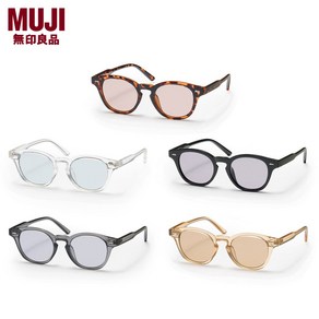 MUJI 무인양품 UV400 차외선 차단 보스턴형 선글라스 남자 여자 데일리 뿔테 투명