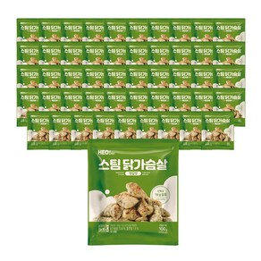 허닭 스팀 닭가슴살 깻잎맛, 100g, 50개