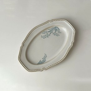 빈티지 북유럽 접시 그릇, 1개, one colo