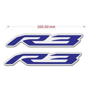 YAMAHA YZF R3 YZF-R3 스티커 엠블럼 탱크 패드 데칼 연료 보호대 오토바이 2017 2016 2018 2019 2020, 1개