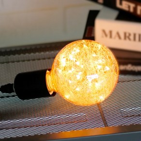 엘포스 LED 에디슨전구 안개 볼전구 G95 2W 세트, 전구색, 1개