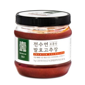 국산 전수연 발효 고추장 순한맛/보통맛 /매운맛1kg, 1개, 1kg