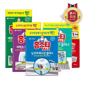 LG생활건강 홈스타 맥스 2입 싱크대/변기/세면대/렌지후드/하수구 클리너 5종 택1, 욕실 하수구 클리너 x 2개, 2개