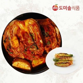 [TV상품](m)도미솔 박미희 사랑채포기김치3kg 싱싱오이통김치2kg 64795, 2개, 3kg