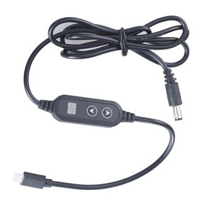 타입 C ~ 5.5x2.5mm 전압 조절 케이블 USB C ~ DC5525 전원 코드 라인 조절 가능 전압 5V-9V-12V-15V-20V 3A, 1pcs