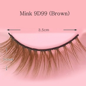 돌모아 구체관절인형 메이크업 인형전용 속눈썹 - Mink 9D99 (Bown), 본품, 1개