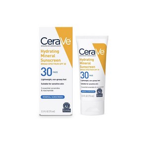 [CeaVe] 세라비 100% 미네랄 선스크린 페이스 SPF 30 75mL, 1개