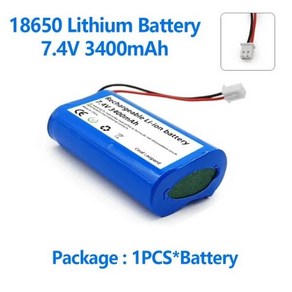 확성기 스피커용 18650 리튬 배터리 팩 7.4V 충전식 3400mAh 블루투스 액세서리 RC 장난감 부품, 06 3400mAh-1PCS