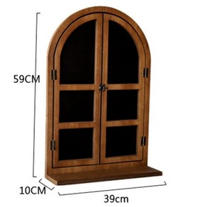 창문 액자 칠판 우드 아치 형 포스터 빈티지 홈 카페 인테리어 원목 보드 벽장식 선반, 라지