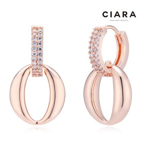 CIARA 14K Ravenna 에잇스톤 징글 원터치 귀걸이(GoldPlated)