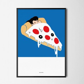 피자 슬립 M 디자인 포스터 PIZZA, 프레임색상