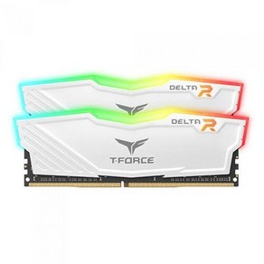 TeamGoup T-Foce DDR4-3200 CL16-20-20 Delta RGB 화이트 패키지 서린 (32GB(16Gx2)), 2개