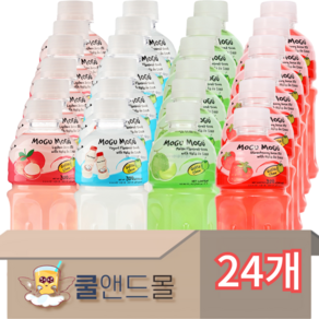 [쿨앤드몰] 모구모구 4가지맛(리치+요거트+멜론+딸기), 24개, 320ml