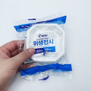 PS 크린센스 일회용 위생간장종지 100mm (100개입) 위생접시, 100개, 1봉