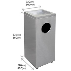 사각 모래형 재떨이 휴지통 옥상 야외 흡연실 쓰레기통, 선택02. 55L, 상세 참조